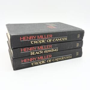 Henry Miller 3 Book Set Tropic of Cancer Capricorn Black Spring Grove Press HC